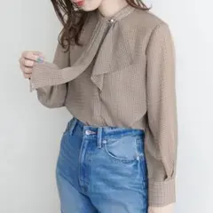 natural couture ドレープスカーフタイ2WAYブラウスのサムネイル