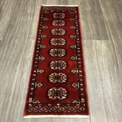 31cmx85ミニラグあがりかまちラグ　ヴィンテージ ラグパキスタン手織り絨毯