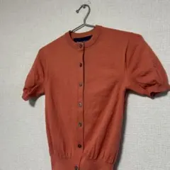 ★大人気★ comme des garcons カーディガン　半袖　S オレンジ