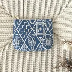 ⚮̈ミナペルホネン　ティッシュポーチ　symphony blue × black