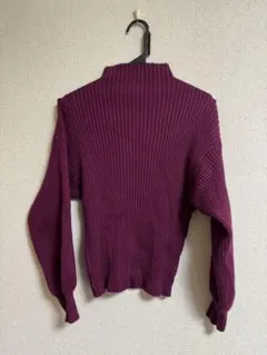 ボリュームスリーブボトルネックニットトップス[k8217t]