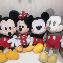 新品　タグ付き　ミッキーマウス　ミニーマウス　ぬいぐるみ　4つセット　まとめ売り