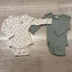 H&M 花柄・無地　セット　ボディスーツ　6month 68cm