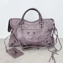 BALENCIAGA The City Bag 115748 Purple