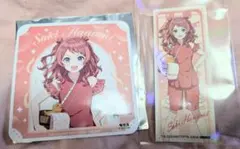 花海咲季　極楽湯　コースター　和紙風ステッカー　2点まとめ売りセット