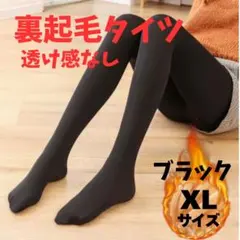 裏起毛 タイツ 極暖 防寒 600デニール XL 美脚 厚手 着圧 ブラック 黒