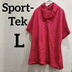 美品✨Sport-Tek ピンク 半袖シャツ 【L】マゼンタ ポロ 襟 スポーツ