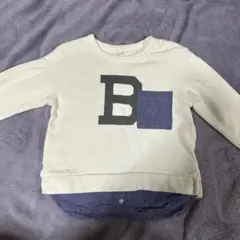 Bロゴ付きアイボリーシャツ