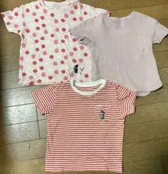 女の子ベビー春夏服3枚セット　UNIQLO GU 100 半袖Tシャツ