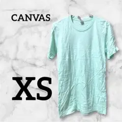 CANVAS ミント色 Tシャツ 【XS】 無地