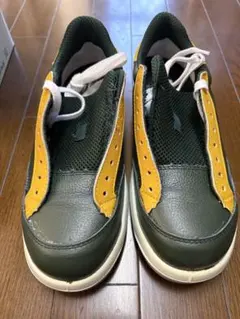 グリーン/イエロー スニーカー 安全靴