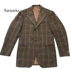 Sartorio サルトリオ チェック テーラード ジャケット 44 ＝ L程 Sartorio サルトリオ チェック テーラード ジャケット 44 ＝ L程