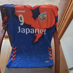 Vファーレン長崎ユニフォーム hummel サッカーシャツ S 青・オレンジ
