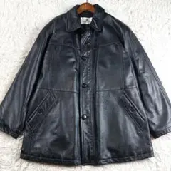 カーコート ラムレザー スタンドカラー