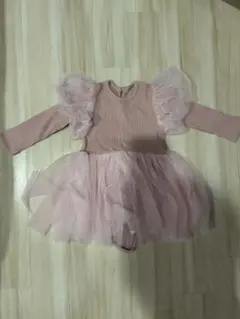 ⭐︎お値下げ中　チュールスカート付きロンパース 80cm ピンク