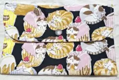 アンモニャイト　マルチポーチ　マルチケース　フラットポーチ　ねこ