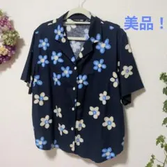 UNIQLO、marimekko フラワープリント 半袖シャツ Mサイズのサムネイル