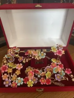 簪 櫛 セット 9点 日本舞踊 花嫁 結婚式 ヴィンテージ 髪飾り 着物 舞台用