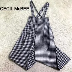 CECIL McBEE ネイビーカラー チェック柄 サロペットのサムネイル
