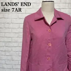 LANDS’END 上品ピンク テーラードジャケット オフィス セレモニー L