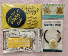 嵐会場限定 【黄色セット】ピンバッジ 、ヘアゴム 、缶バッジ、アクリルプレート