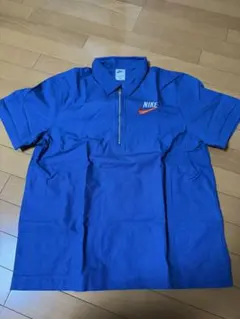 Nike 青 ジップアップ ポロシャツ
