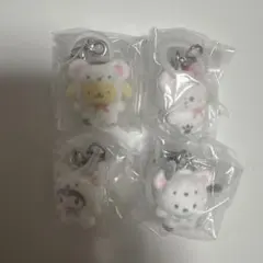 ふわふわスノー　めじるしアクセサリー　キティ　クロミ　プリン　ポチャッコ