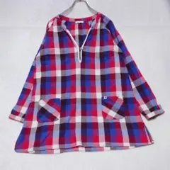 ノーザントラック チェック プルオーバー チュニック コットン （L）