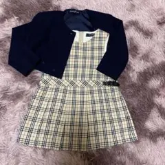 バーバリーノバ チェック柄ジャンバー　90ファミリアジャケット100cm