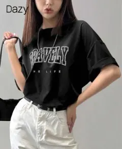 オーバーtシャツ 半袖 夏 ブラック