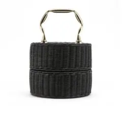 MANIMARIS ブラック かごバッグ レギュラーサイズ MANIMARIS ブラック かごバッグ レギュラーサイズ MANIMARIS