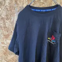AE10021 Play station 半袖Tシャツ ブラック メンズ 5L