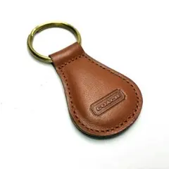 1216 美品 COACH オールドコーチ ブラウン レザー キーリング y2k