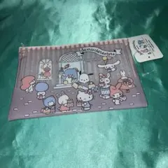 フラットポーチ　サンリオ　キャラクターズ1点　新品ZIPPER BAGメルカリ便