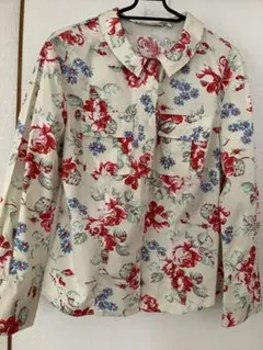 未使用　KRIZIA JEANS 花柄 長袖シャツ コットン100%のサムネイル
