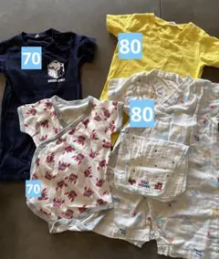 ロンパース4点【ミキハウス　ベビー甚平 】