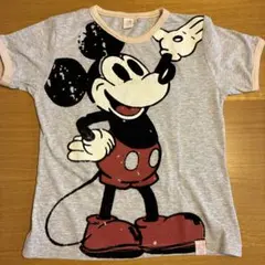 INK+PAINT Disney ミッキーマウス 半袖リンガーTシャツ Sのサムネイル