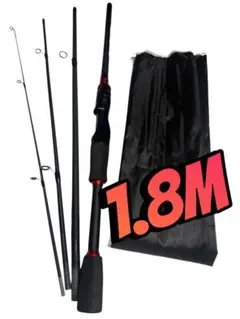 スピニングロッド　1.8m 6ft 4ピース　バスロッド　釣竿のサムネイル