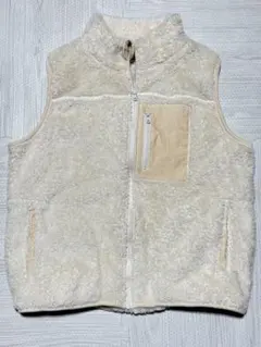 ボアベスト フリース クリーム色 L～LLサイズ（ベルメゾン/千趣会）