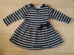 ノイユエイムベベ　ワンピース　紺　ネイビー　長袖　女の子　90サイズ