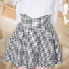 ミシェルマカロン美脚になれるスカート♥千鳥柄　xsサイズ