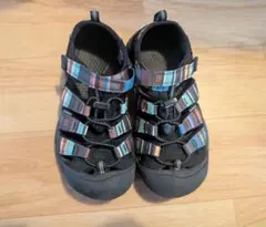 KEEN キッズサンダル ブラック/マルチカラー　22cm