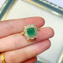 リング 鑑別書 エメラルド コロンビア