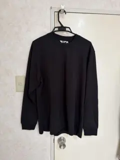 UNIQLO Uエアリズムコットンクルーネック長袖Tシャツ L ブラック
