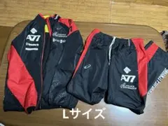 ASICS A77 ウィンドブレーカー 上下セット ブラック レッド