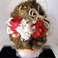 即購入OK！髪飾り ドライフラワー 水引き 結婚式☆卒業式☆成人式☆結婚式