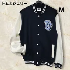 トムとジェリー スタジャン M 紺/白 裏起毛