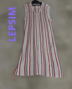 【LEPSIM】ストライプ柄 ノースリーブ ロングジレのサムネイル