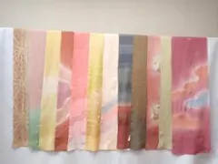 秀品 正絹 丹後縮緬 帯揚 全12点 和装小物