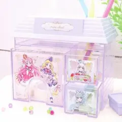 ♥パープル♥わんだふるぷりきゅあ！ ハウス型ミニチェスト　ピンク　パープル